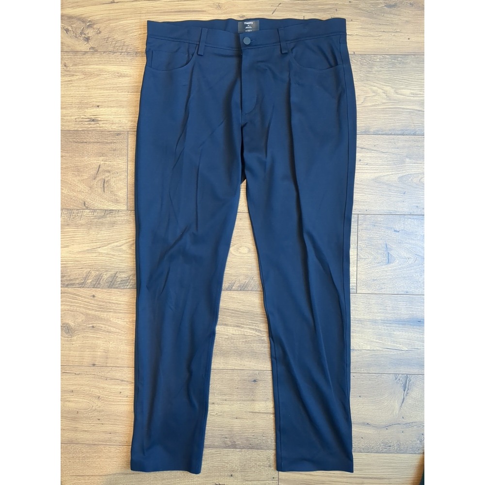 Theory Men's Sz 36x32 Tech Raffi_Compact Point Slim Fit Mens Trousers‎ Pants